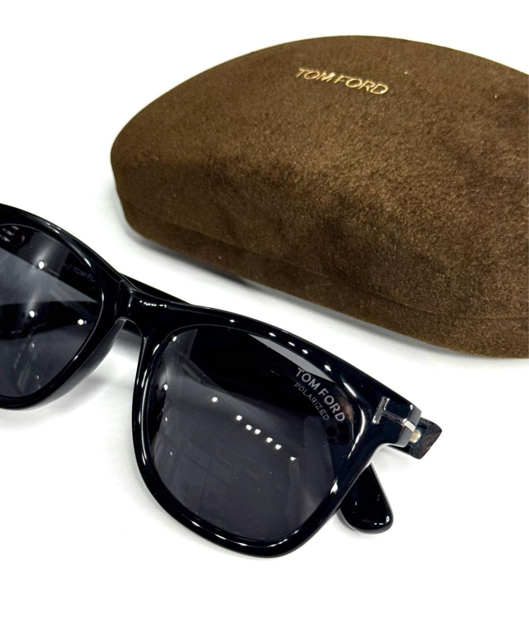 TOM FORD Черные пластиковые солнцезащитные очки, фото 7