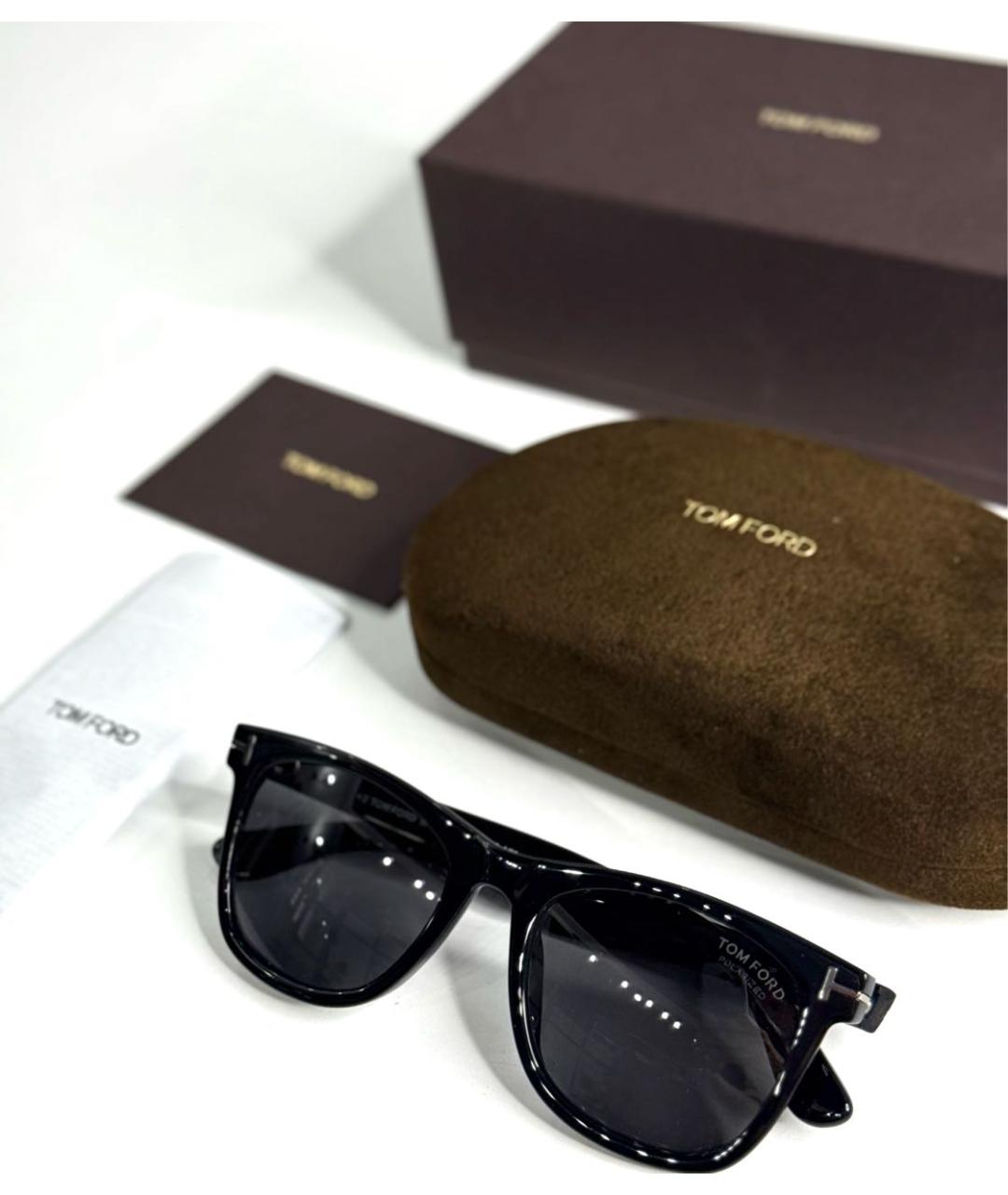 TOM FORD Черные пластиковые солнцезащитные очки, фото 8