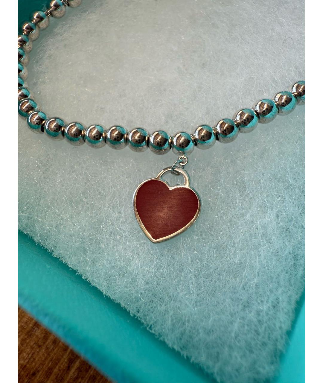 TIFFANY&CO Красный серебряный браслет, фото 3