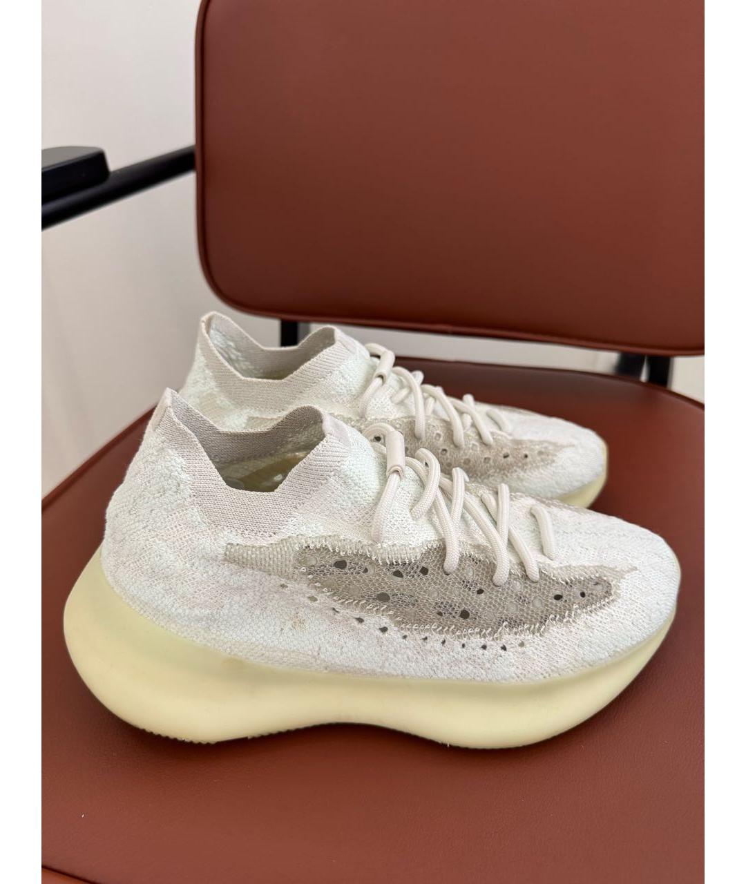 ADIDAS YEEZY Белые текстильные кроссовки, фото 5