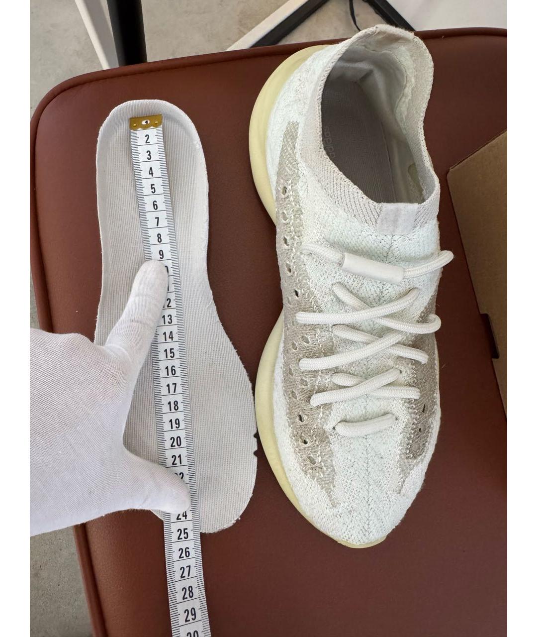 ADIDAS YEEZY Белые текстильные кроссовки, фото 4