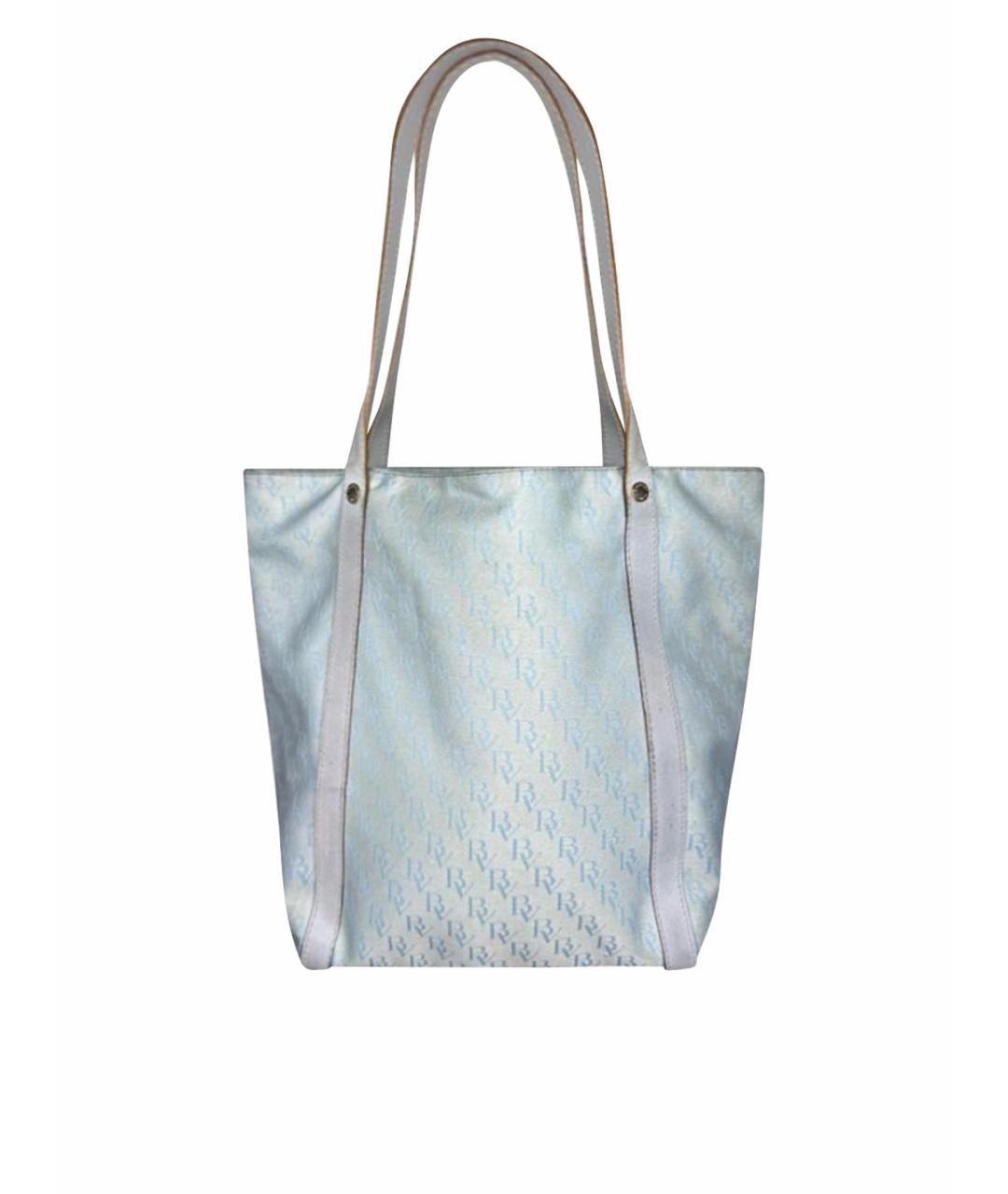 BOTTEGA VENETA Голубая сумка с короткими ручками, фото 1