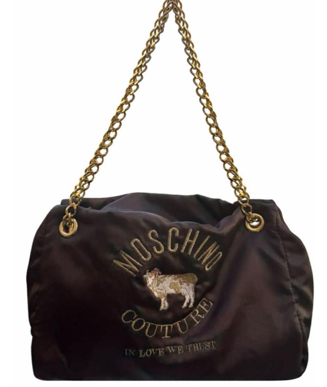 MOSCHINO Коричневая сумка с короткими ручками, фото 9