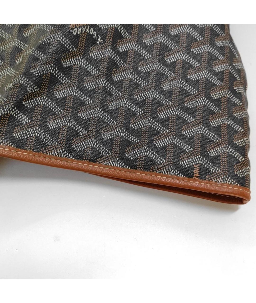 GOYARD Коричневая кожаная сумка тоут, фото 7