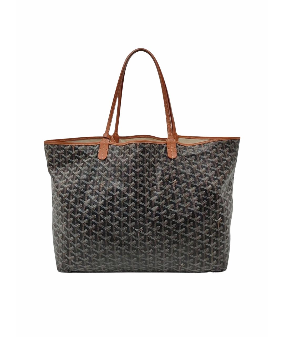 GOYARD Коричневая кожаная сумка тоут, фото 1