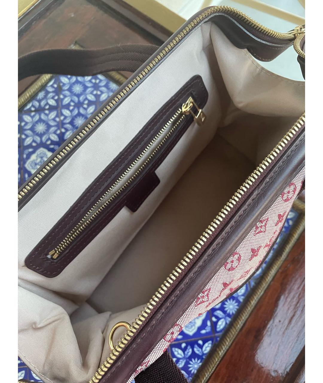 LOUIS VUITTON Розовая деним сумка с короткими ручками, фото 4