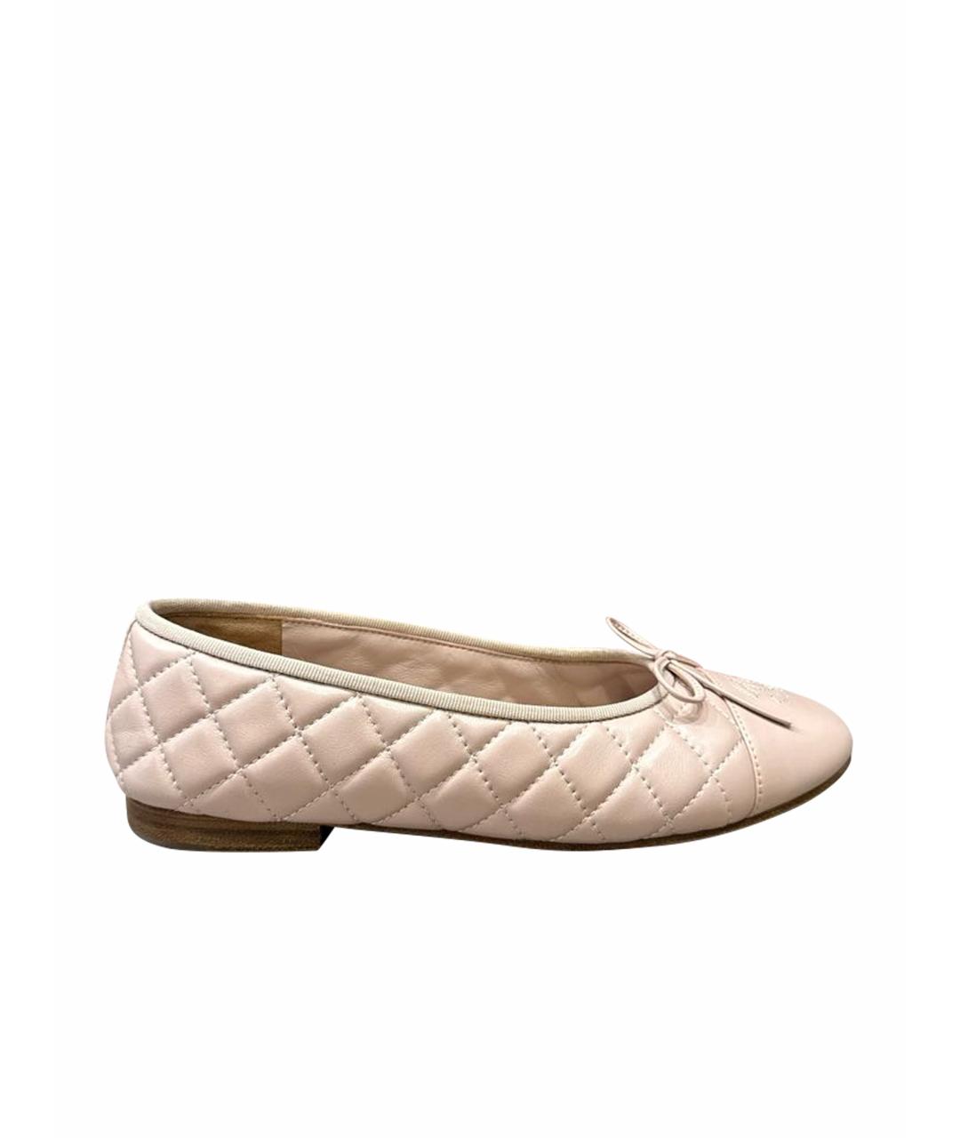 CHANEL Розовые кожаные балетки, фото 8