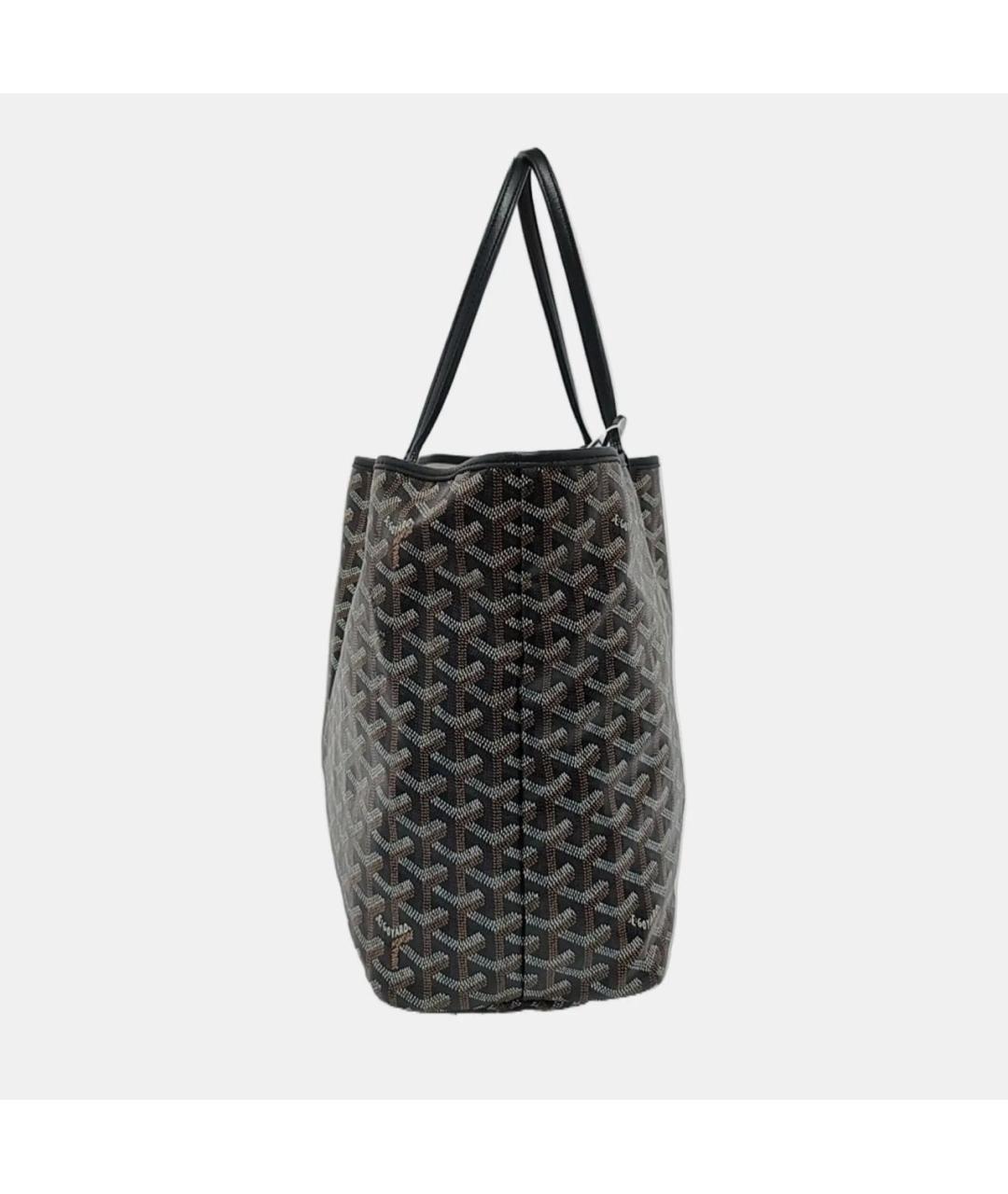 GOYARD Черная кожаная сумка тоут, фото 3