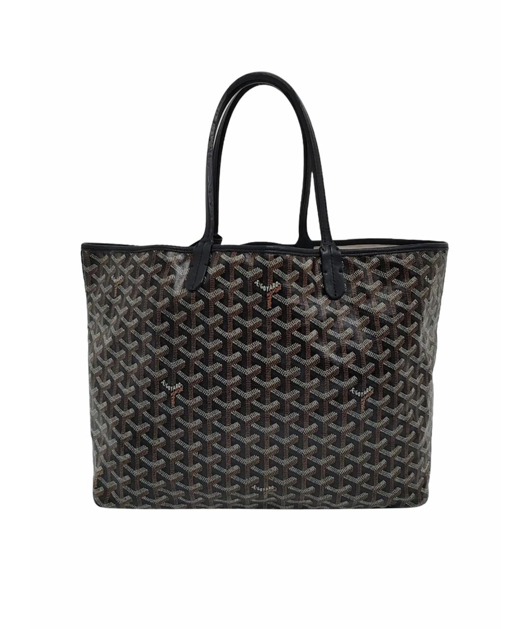 GOYARD Черная кожаная сумка тоут, фото 1