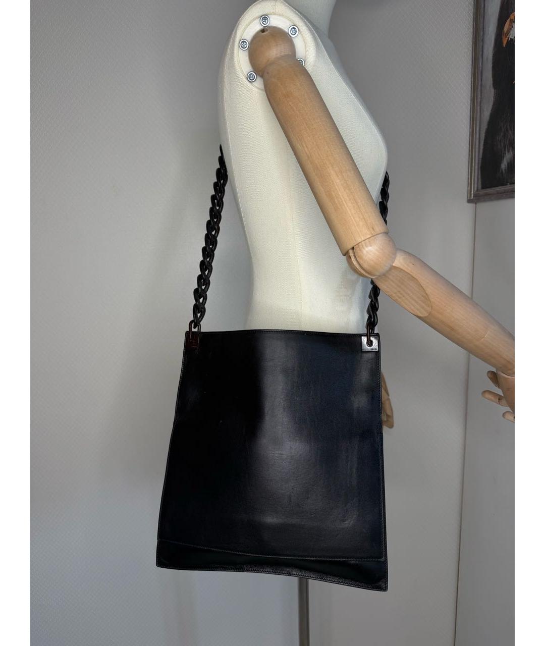 GUCCI Черная кожаная сумка с короткими ручками, фото 4