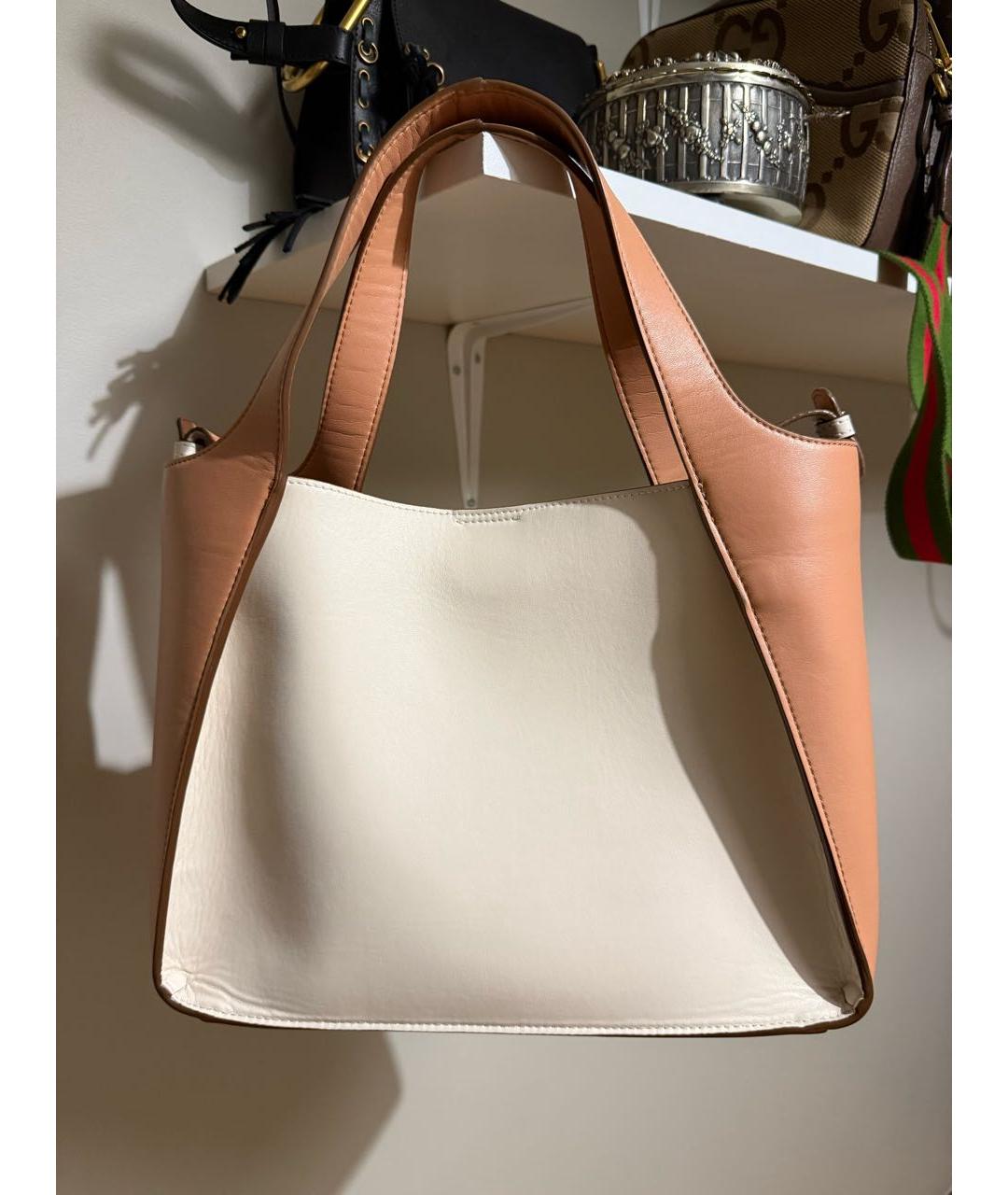 STELLA MCCARTNEY Бежевая сумка тоут из искусственной кожи, фото 3