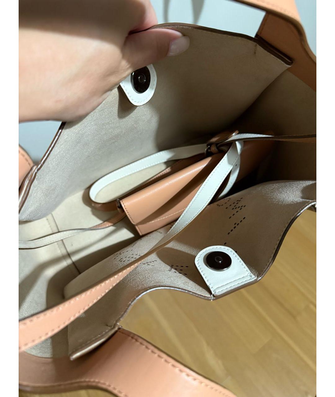 STELLA MCCARTNEY Бежевая сумка тоут из искусственной кожи, фото 4