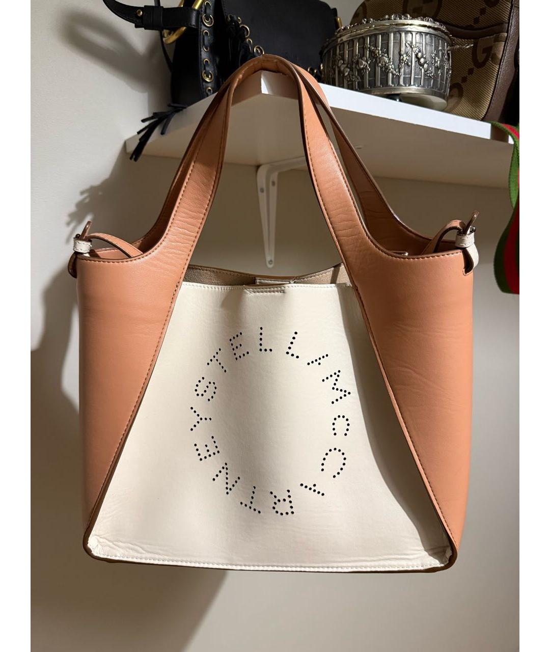 STELLA MCCARTNEY Бежевая сумка тоут из искусственной кожи, фото 2