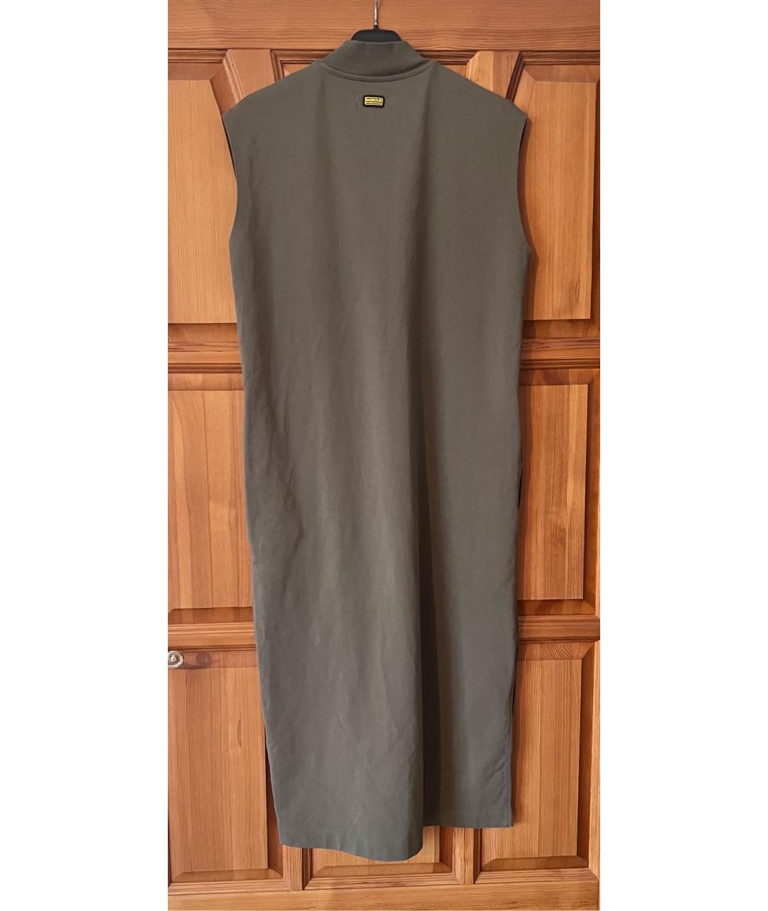 BARBOUR Хаки хлопковое повседневное платье, фото 2