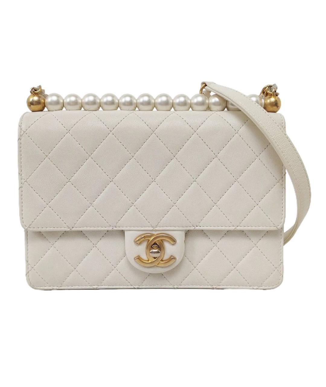 CHANEL Бежевая кожаная сумка тоут, фото 9