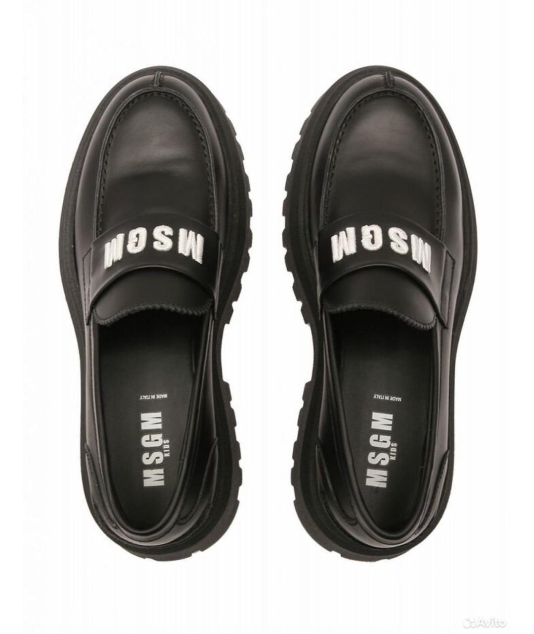MSGM Черные кожаные лоферы, фото 2