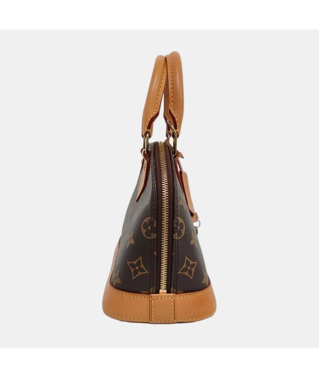 LOUIS VUITTON Коричневая кожаная сумка через плечо, фото 3