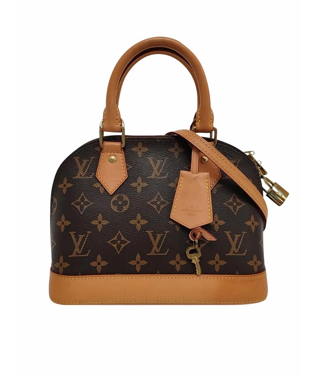 LOUIS VUITTON Коричневая кожаная сумка через плечо, фото 1