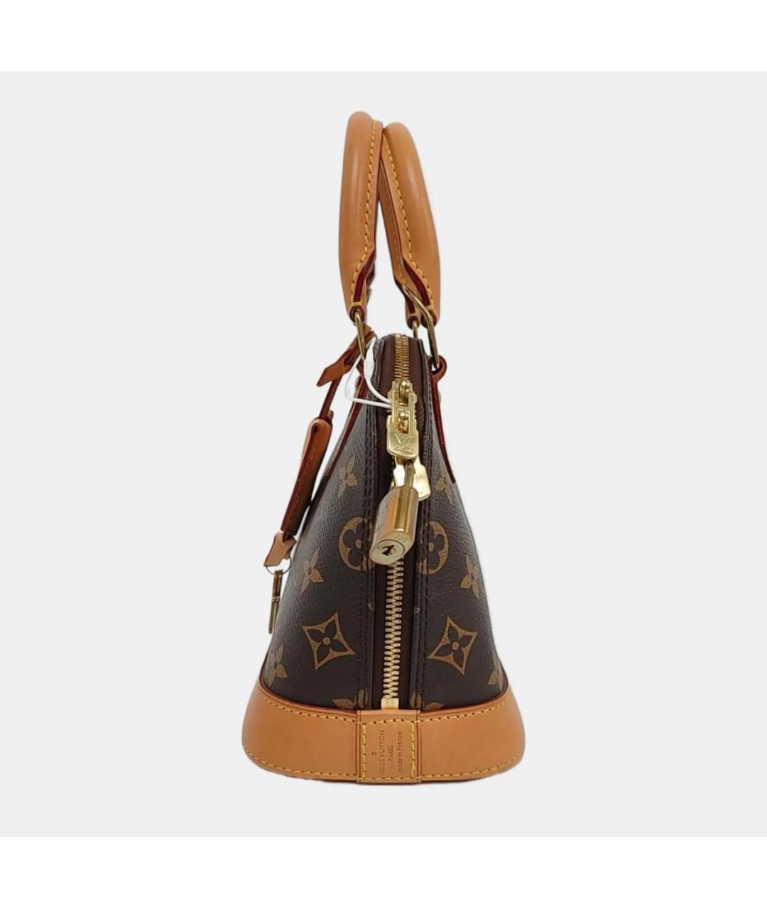 LOUIS VUITTON Коричневая кожаная сумка через плечо, фото 2