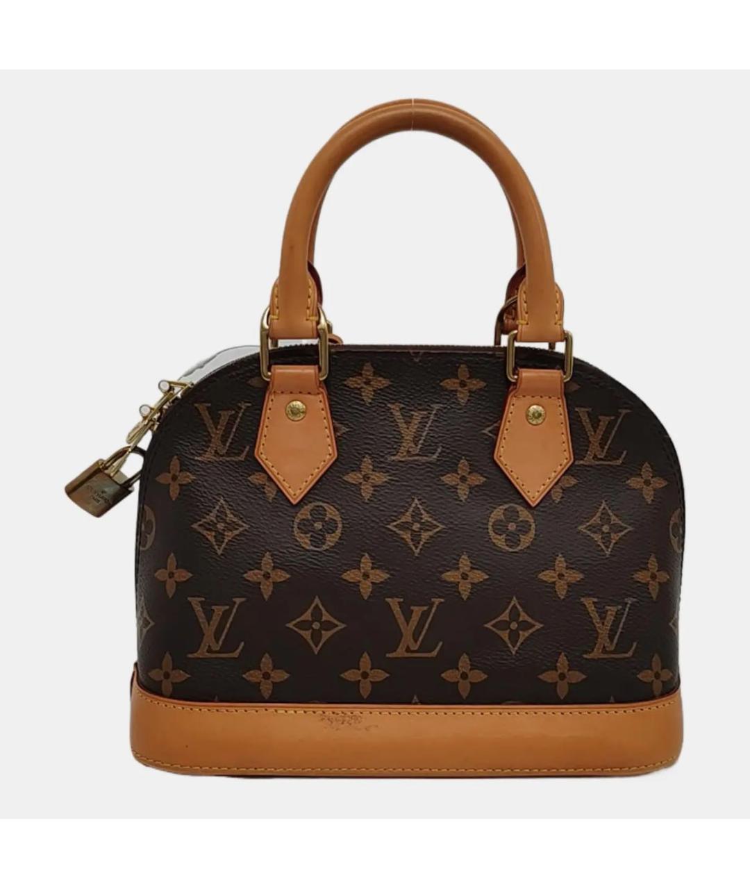 LOUIS VUITTON Коричневая кожаная сумка через плечо, фото 4