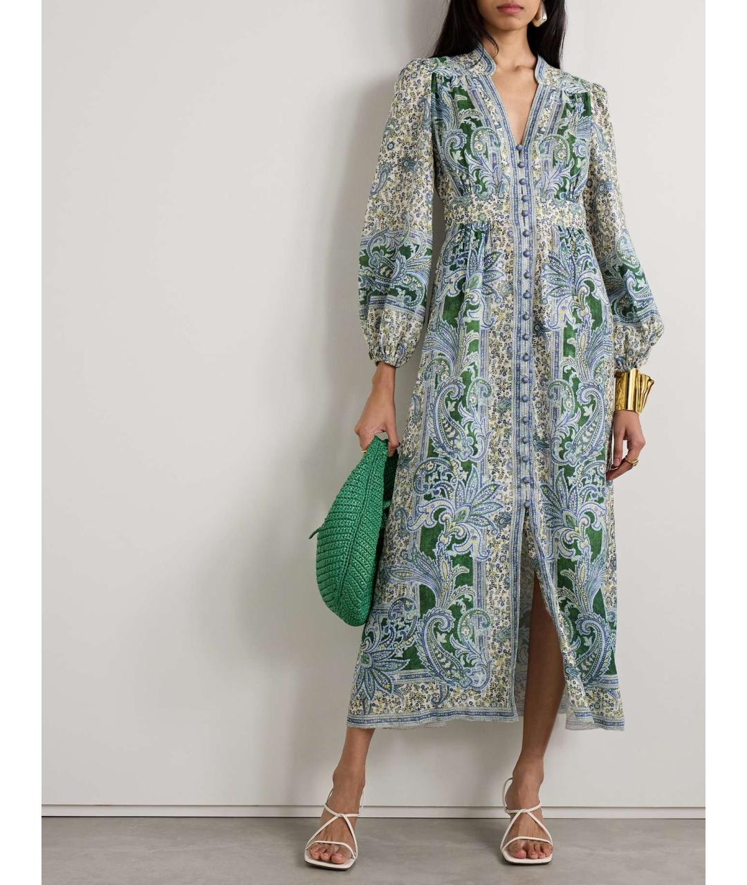 ZIMMERMANN Зеленые коктейльное платье, фото 2