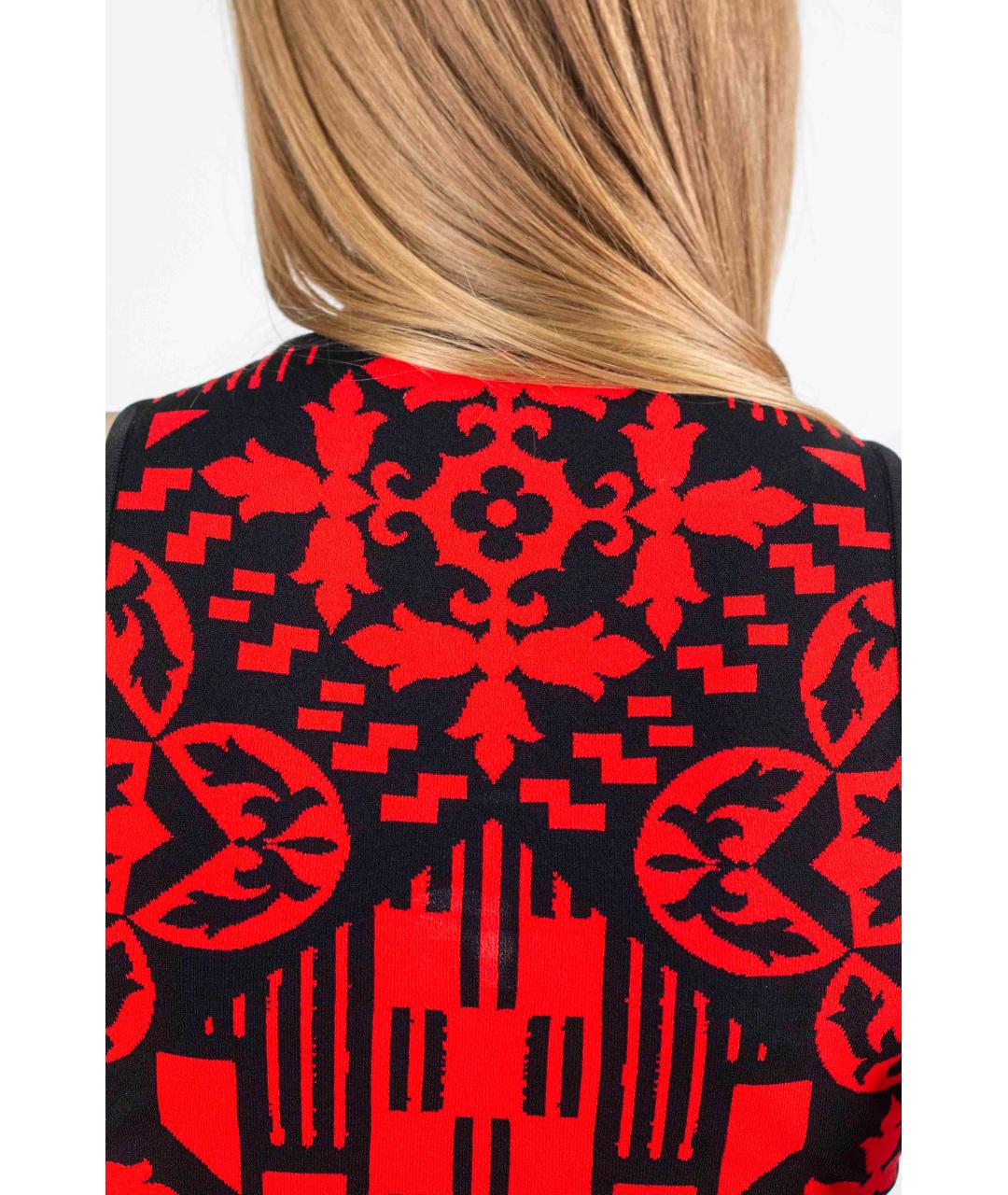 ALEXANDER MCQUEEN Красное вискозное платье, фото 7