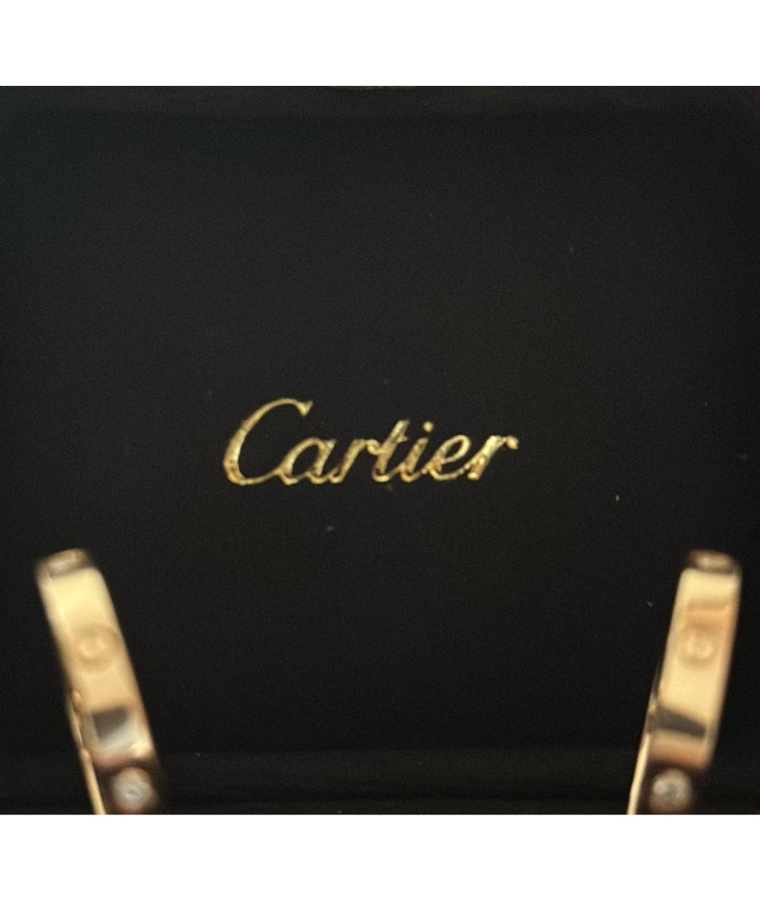 CARTIER Желтые серьги из розового золота, фото 3