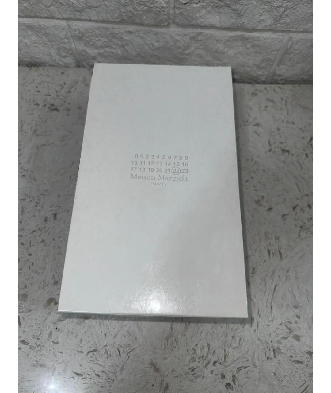 MAISON MARGIELA Белые низкие кроссовки / кеды из лакированной кожи, фото 7