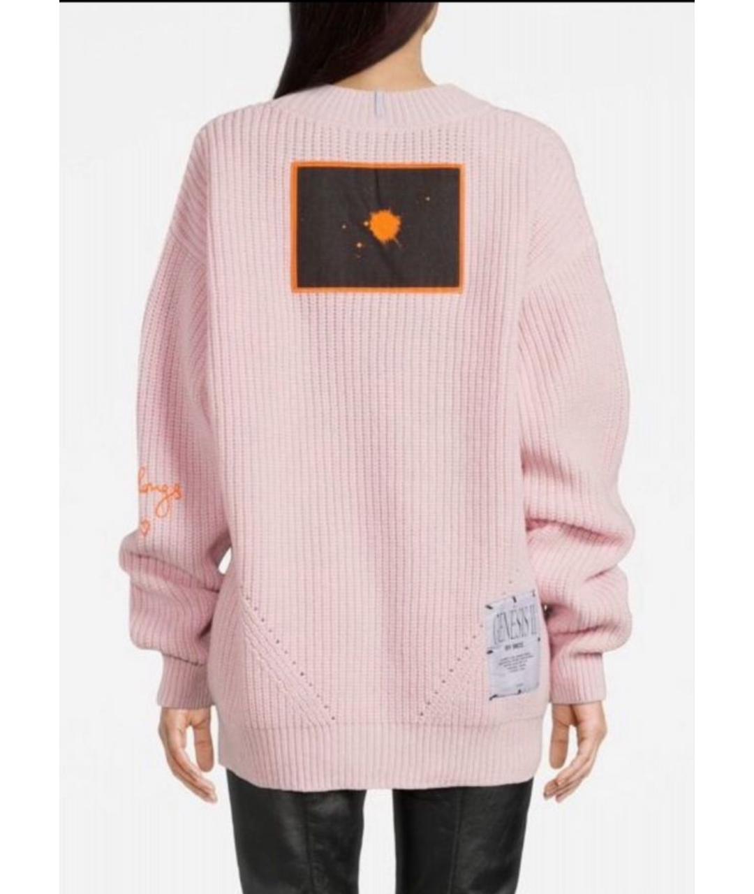 MCQ ALEXANDER MCQUEEN Розовый шерстяной джемпер / свитер, фото 2