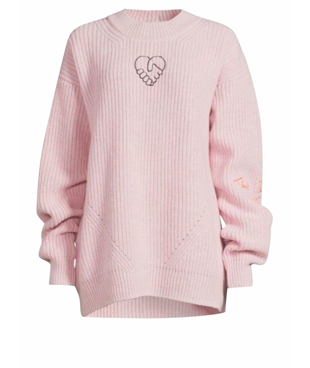 MCQ ALEXANDER MCQUEEN Розовый шерстяной джемпер / свитер, фото 1
