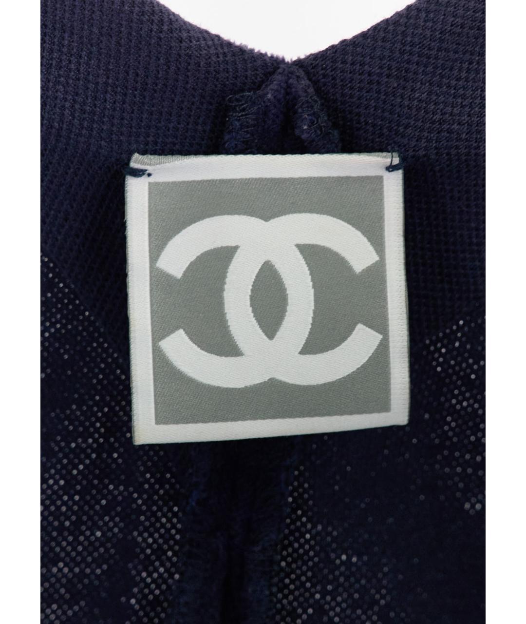 CHANEL Синий хлопковый сарафан, фото 3