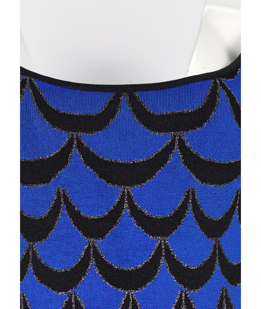 DIANE VON FURSTENBERG Темно-синее вискозное платье, фото 4