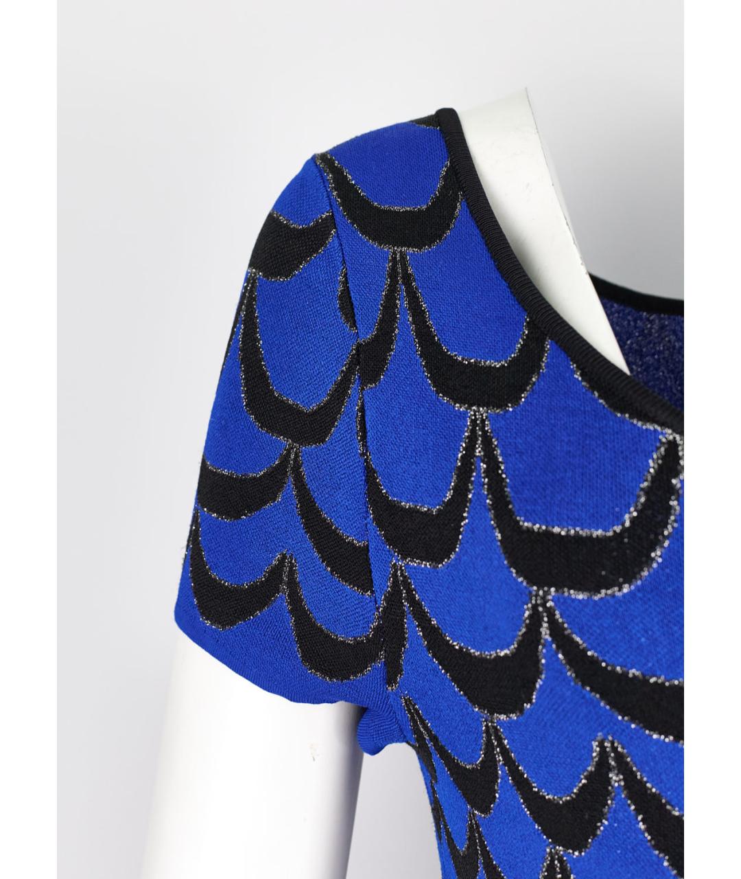 DIANE VON FURSTENBERG Темно-синее вискозное платье, фото 5