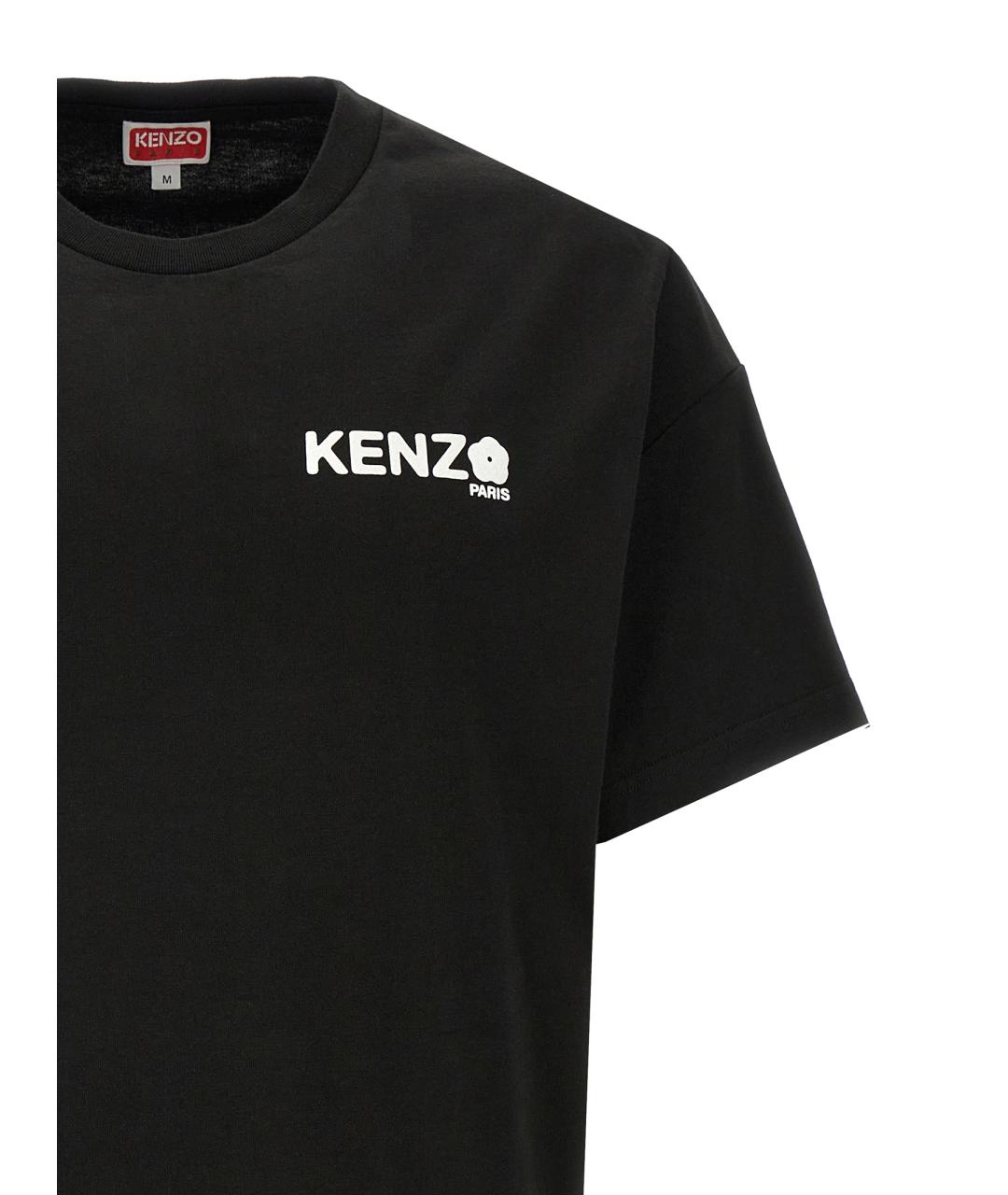 KENZO Черная хлопковая футболка, фото 3