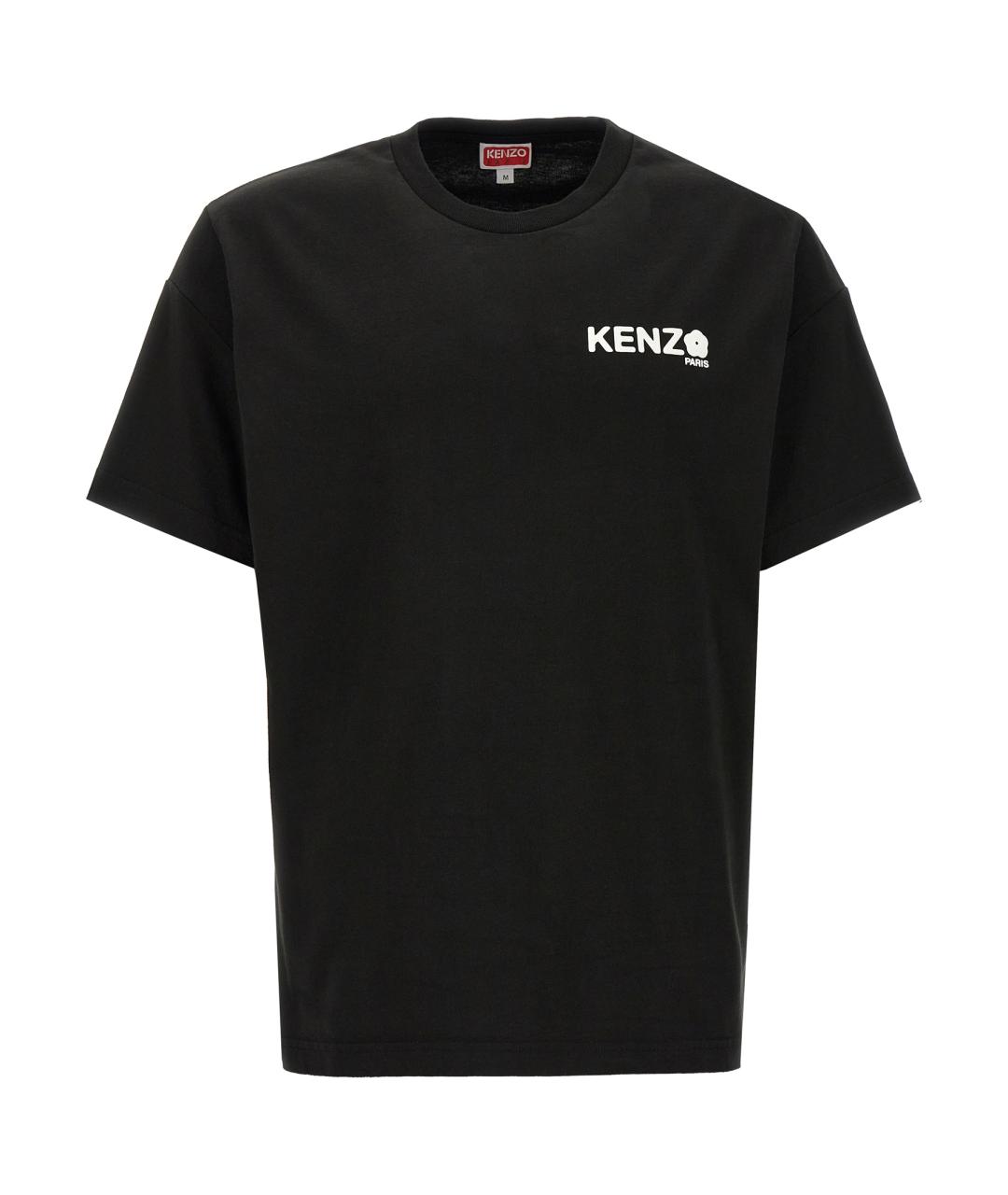 KENZO Черная хлопковая футболка, фото 1