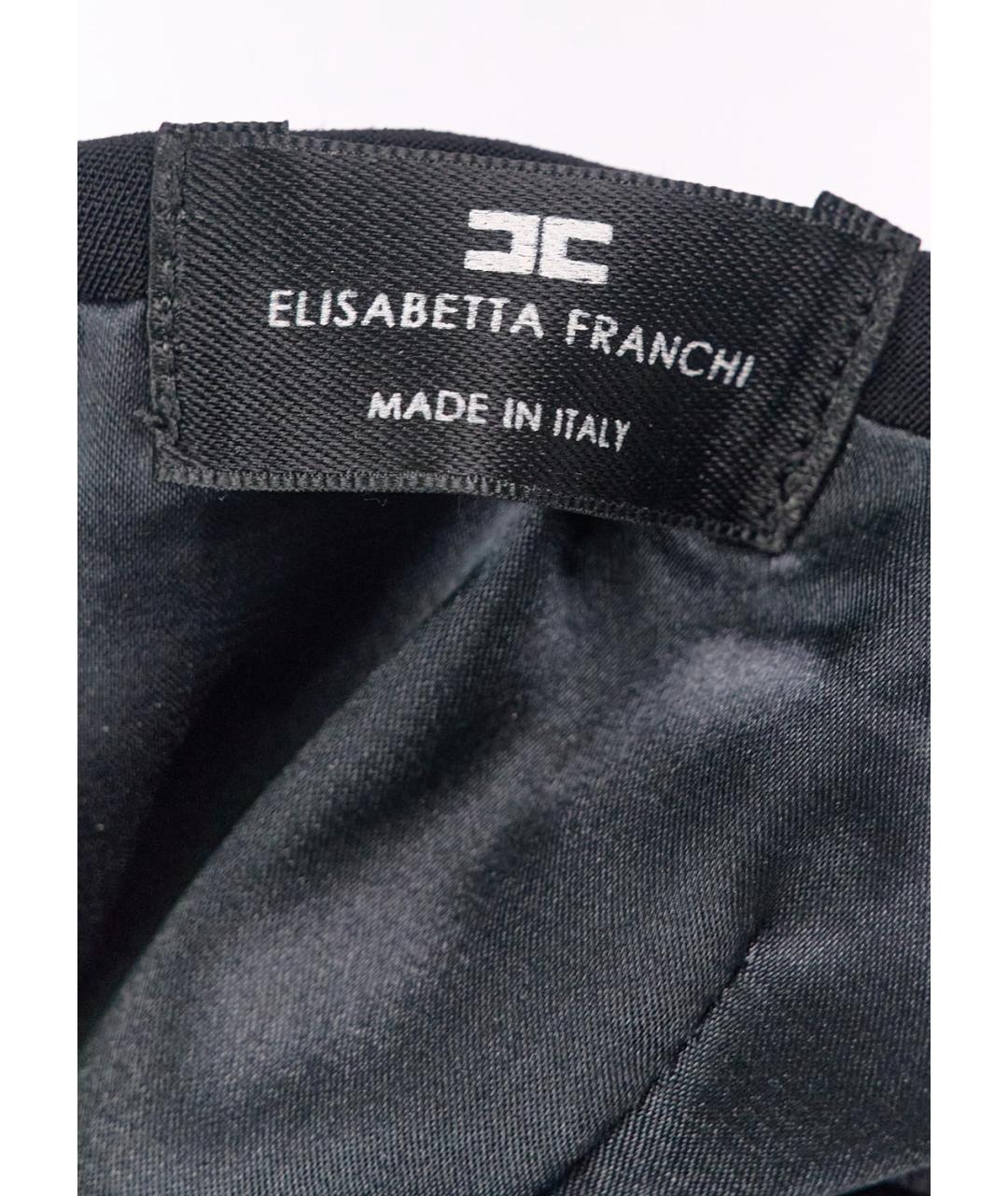 ELISABETTA FRANCHI Черное вискозное коктейльное платье, фото 3