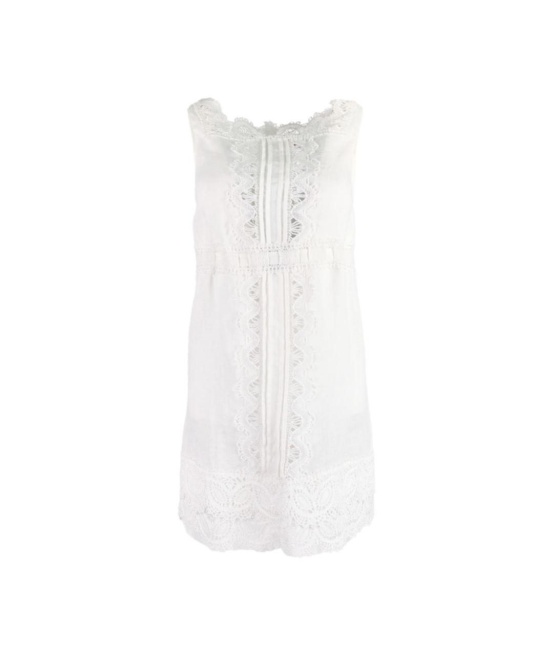 ERMANNO SCERVINO Белое льняное повседневное платье, фото 1