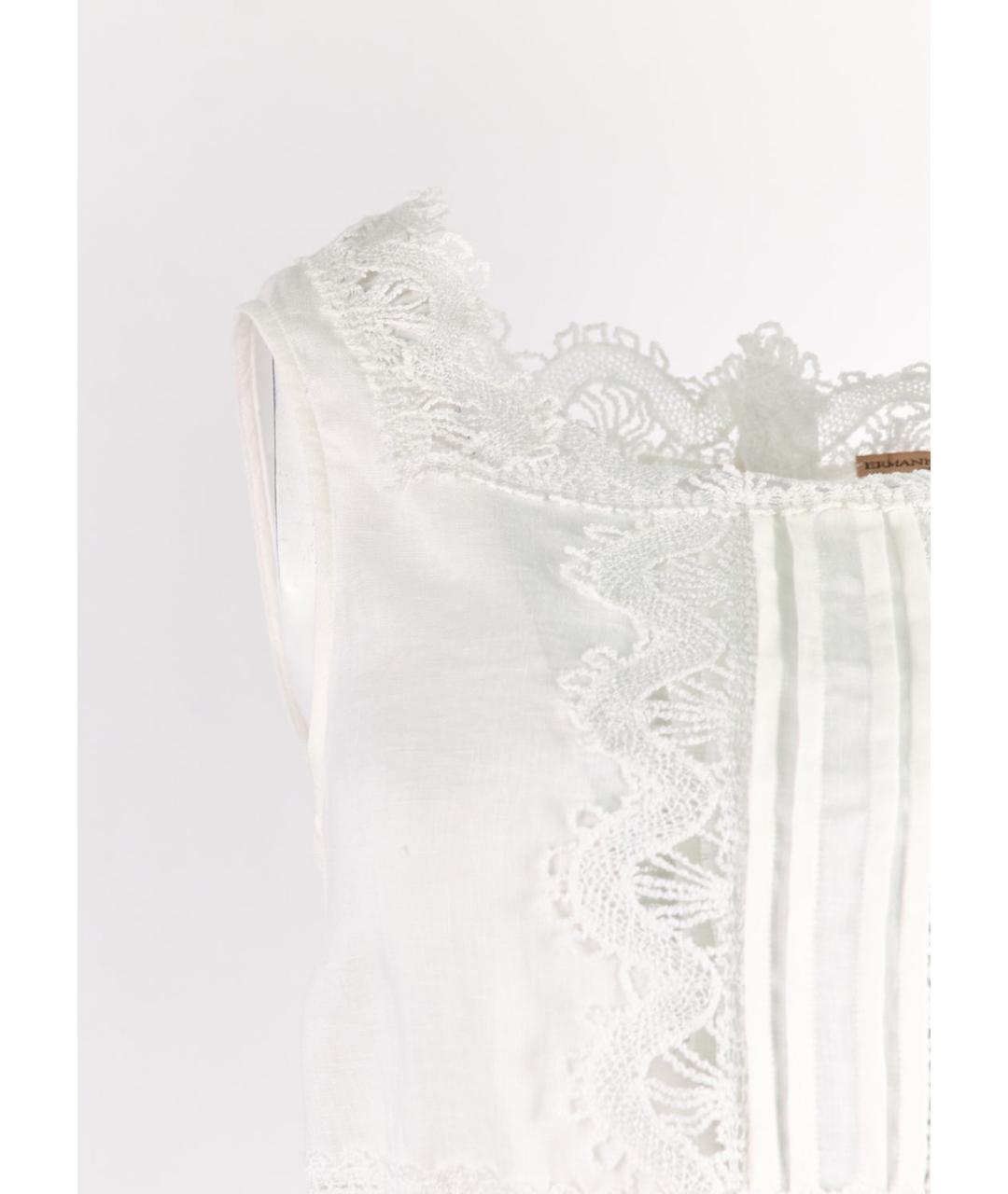 ERMANNO SCERVINO Белое льняное повседневное платье, фото 5