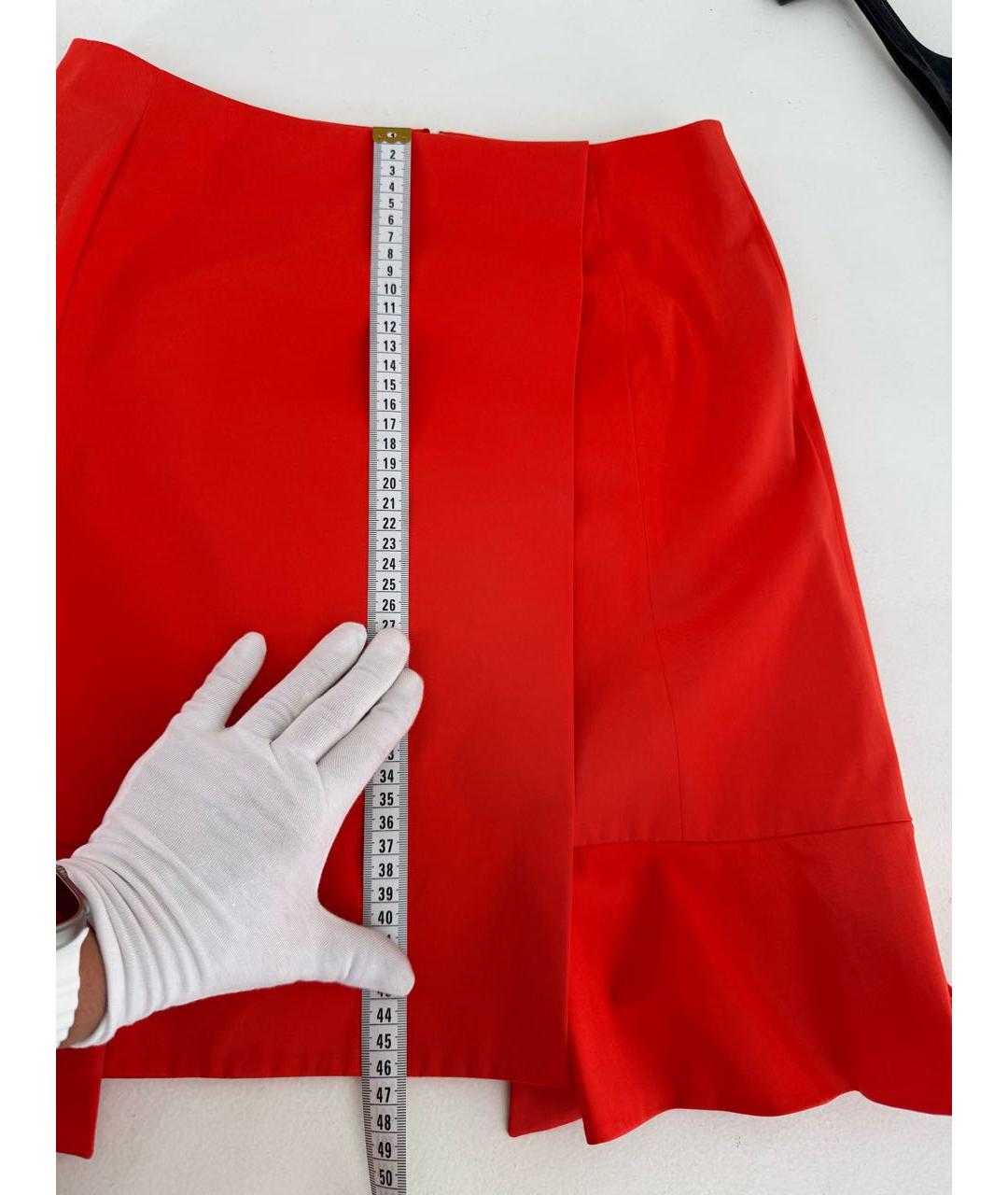 CHRISTIAN DIOR Коралловая хлопковая юбка мини, фото 5