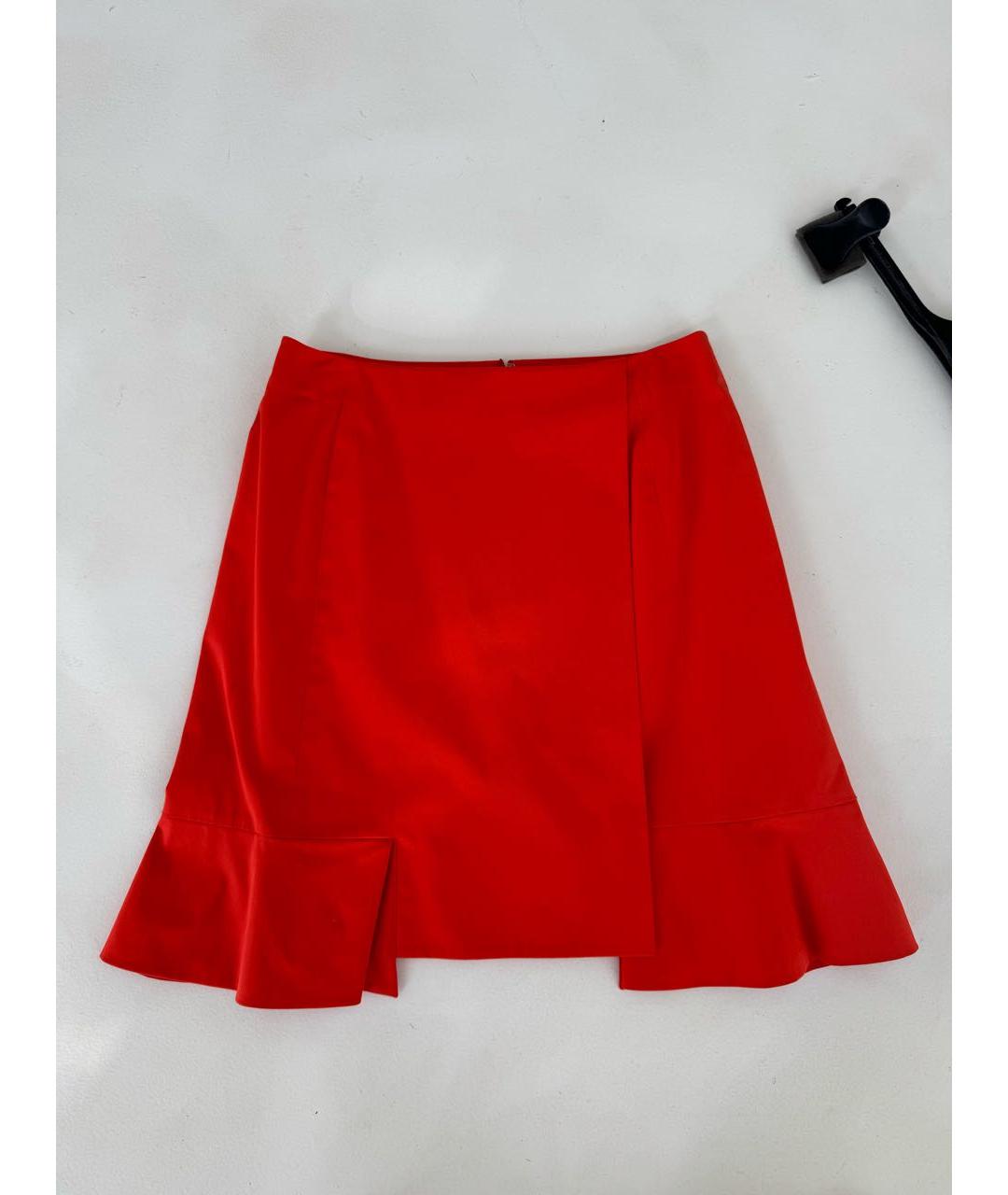 CHRISTIAN DIOR Коралловая хлопковая юбка мини, фото 2