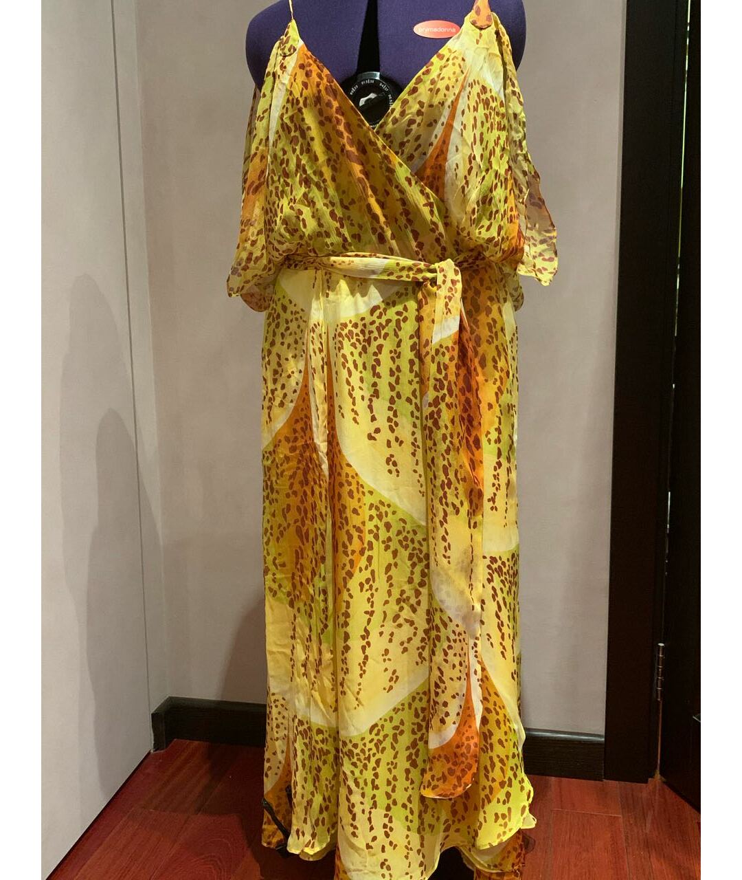 MARA HOFFMAN Желтое шелковое повседневное платье, фото 9