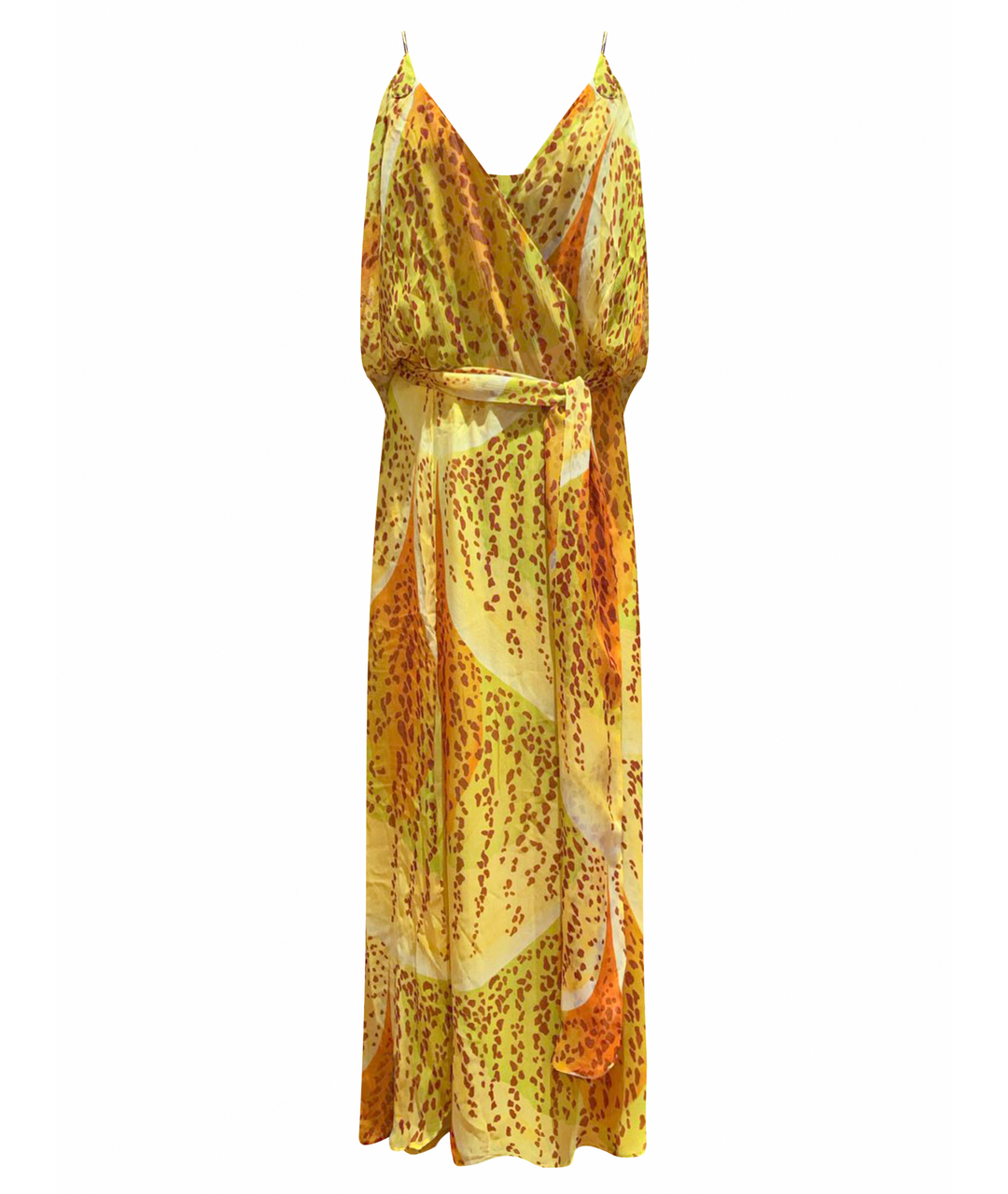 MARA HOFFMAN Желтое шелковое повседневное платье, фото 1