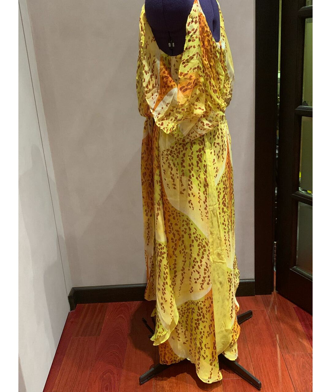 MARA HOFFMAN Желтое шелковое повседневное платье, фото 7