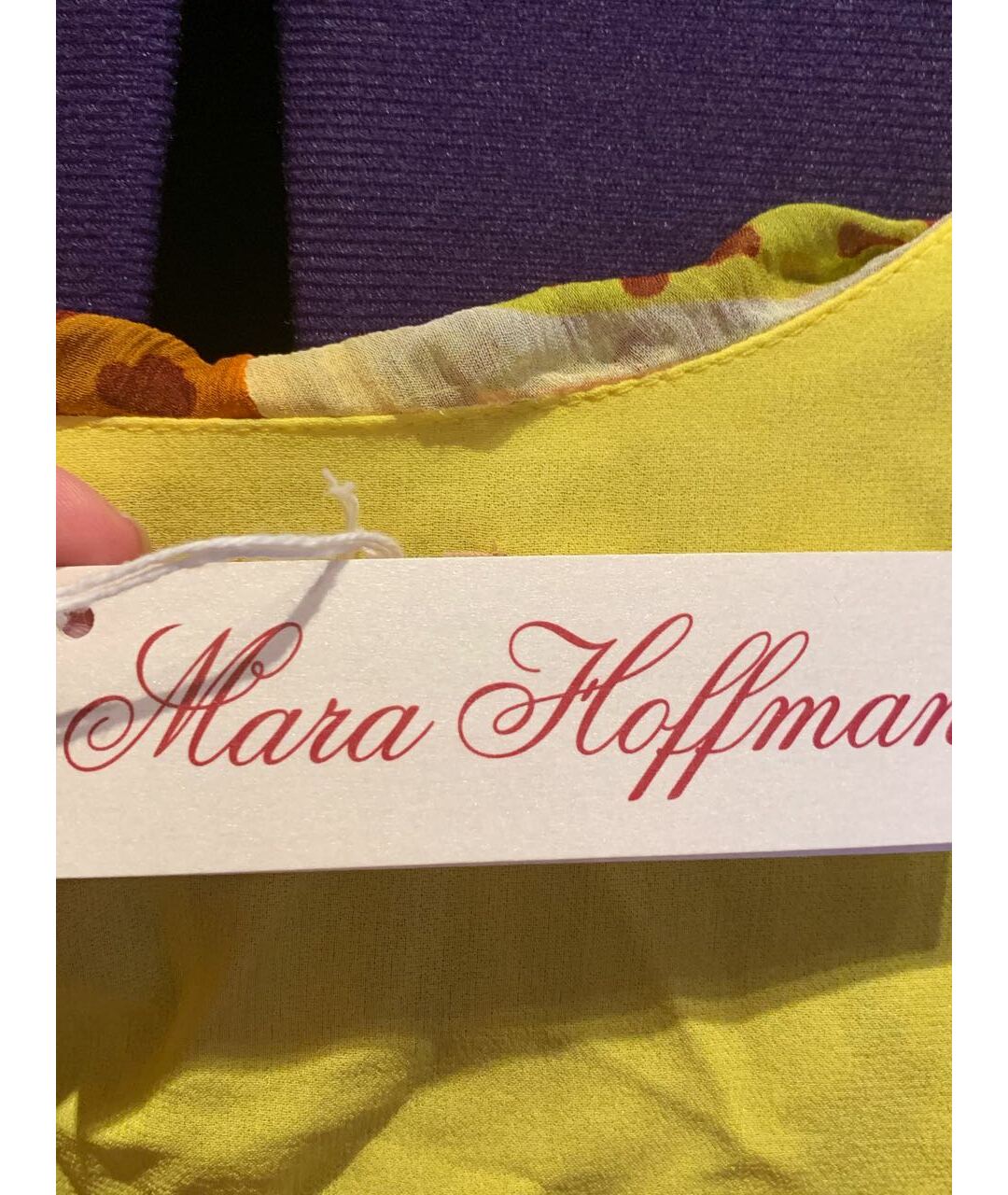 MARA HOFFMAN Желтое шелковое повседневное платье, фото 3