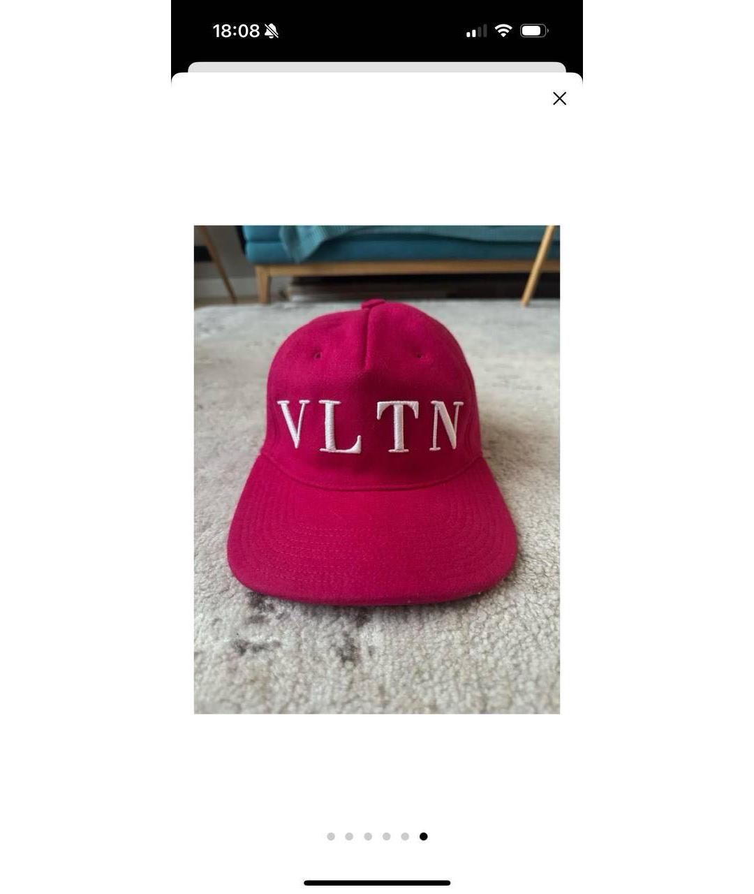 VALENTINO Розовая шерстяная кепка, фото 6