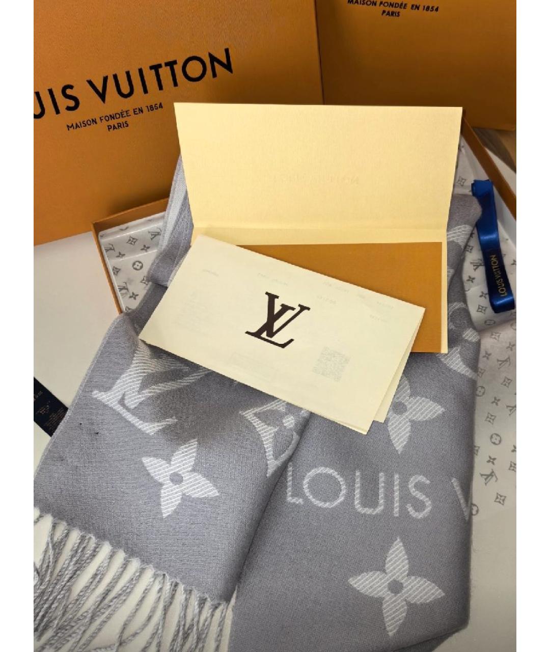 LOUIS VUITTON Кашемировый шарф, фото 3