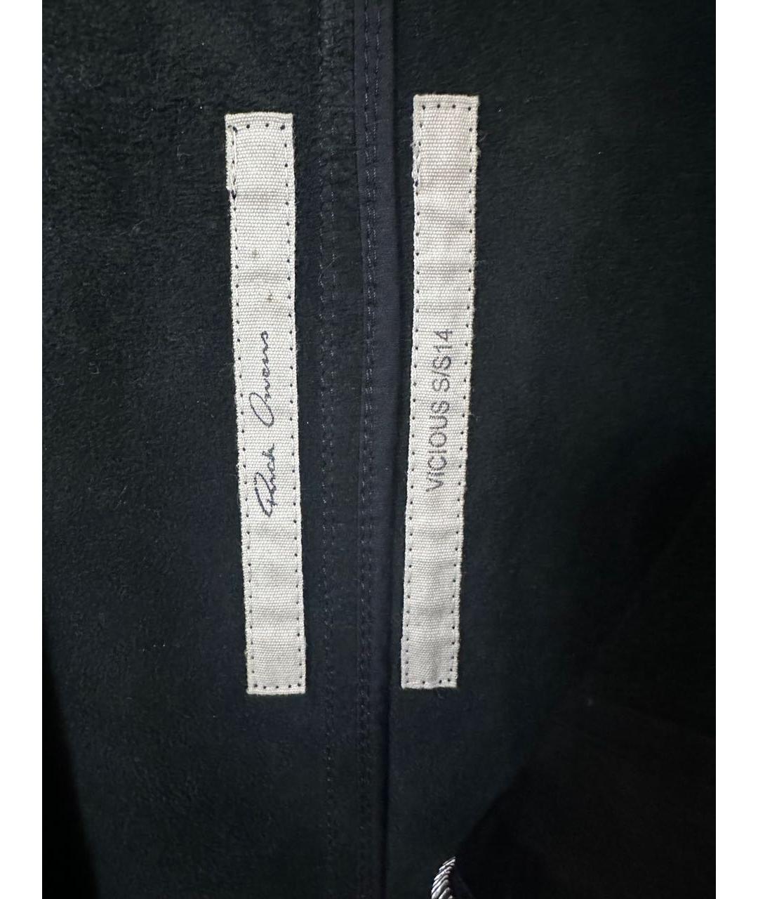RICK OWENS Черная кожаная куртка, фото 5