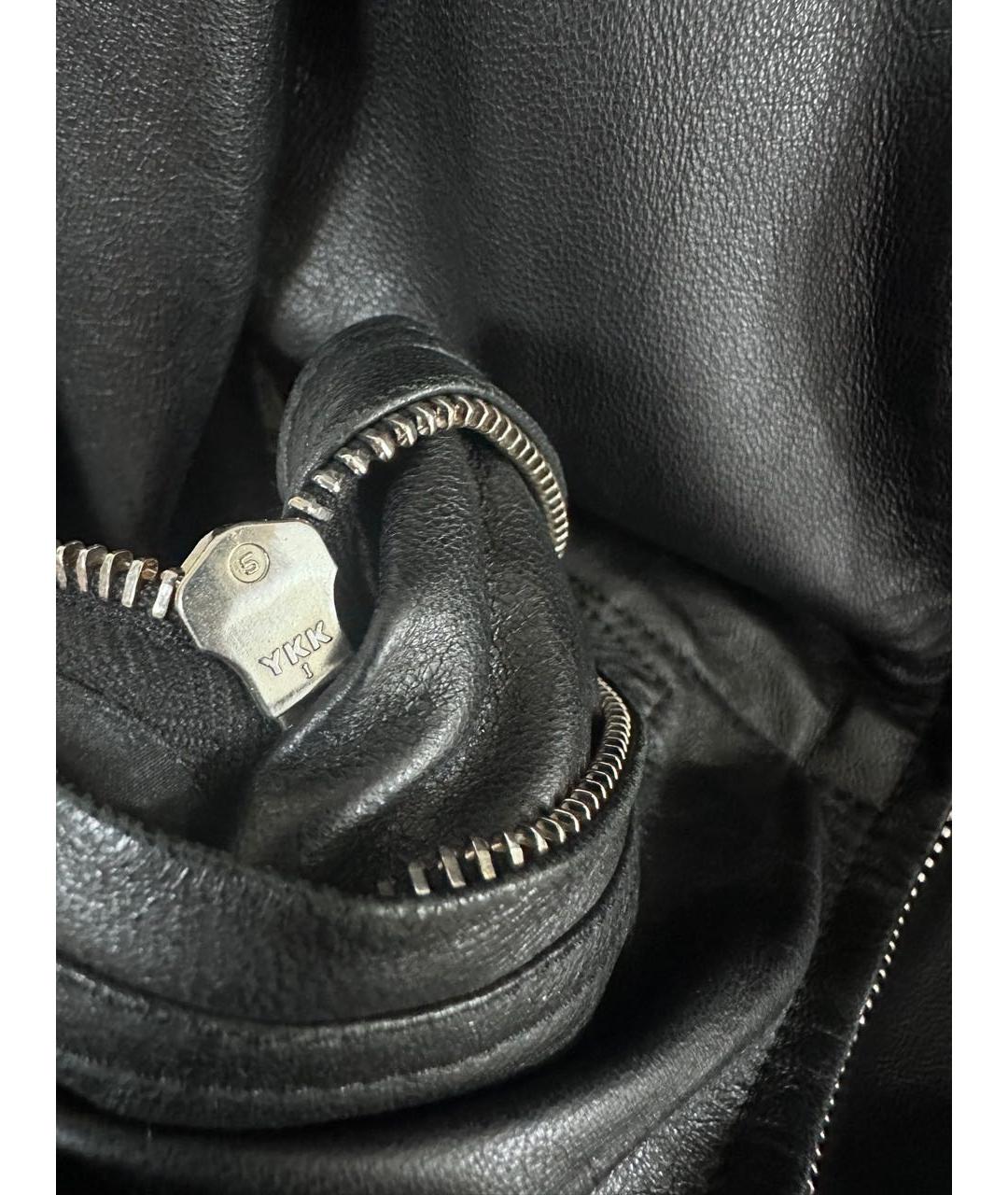 RICK OWENS Черная кожаная куртка, фото 7
