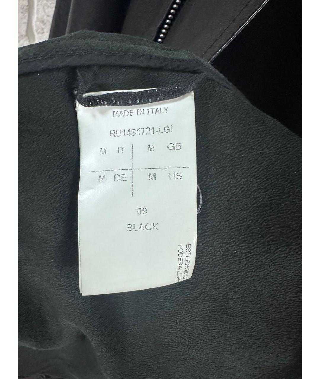 RICK OWENS Черная кожаная куртка, фото 6