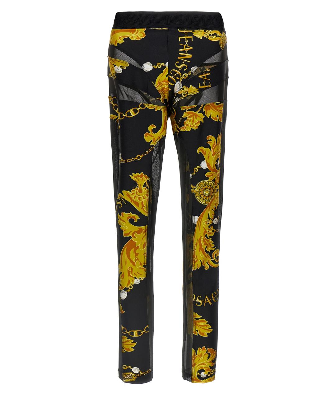 VERSACE JEANS COUTURE Черные полиамидовые леггинсы и велосипедки, фото 1